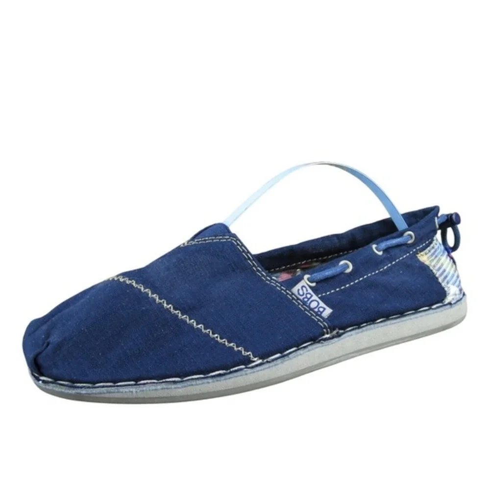 Bobs By Skechers‎ Women's  Flat Blue Fabric Sz 6.5 Medium  Used 2025